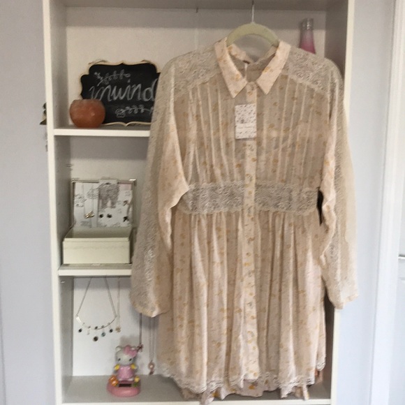 FREE PEOPLE Sheer Romance Floral Mini Dress - Picture 4 of 13